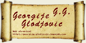 Georgije Glođović vizit kartica